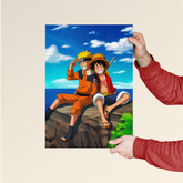 Naruto & Luffy – Anime Friendship Poster